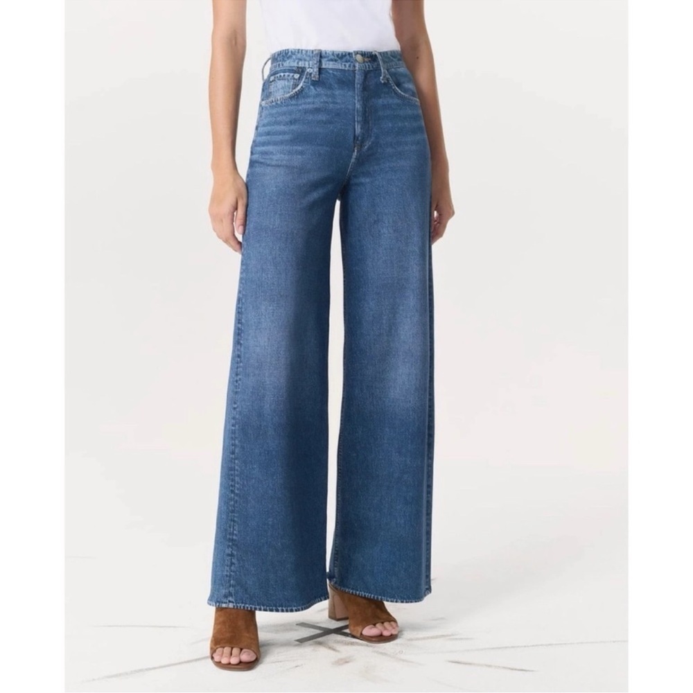 Rag & Bone Miramar Sofie Wide-Leg Sweatpant Jeans in Kimber Blue 27